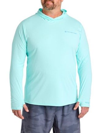 Vineyard Vines Big & Tall Sun Tech Hoodie in Shallow Sea at Nordstrom, Size 5X Big