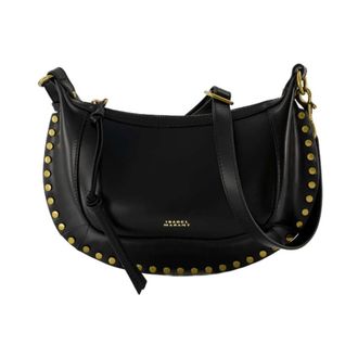 Isabel Marant Tassen, Dames, Zwart, ONE Size, Leer, Oskan Moon Bag