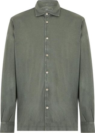 Fedeli Lange mouwen shirt - Heren - Casual Overhemden - Groen - 3XL - Katoen - Overhemden