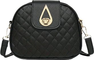 Generic Diamond Quilted Black Stylish Cross Body Handbag for Women