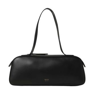 Khaite Shoulder Bags, female, Black, Size: ONE SIZE Structured Leather Shoulder Bag