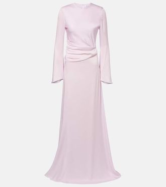 Alexander McQueen Draped satin gown