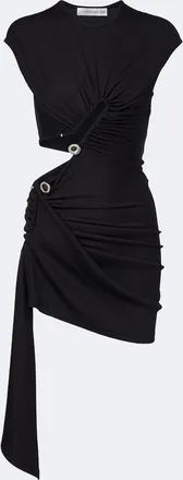 CHRISTOPHER ESBER Droplet Crystal ribbed-knit jersey minidress