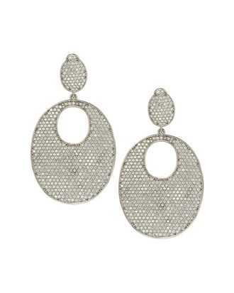 Suzy Levian Silver Cz Earrings