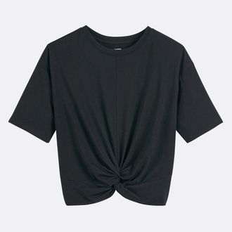 La Redoute Collections T-shirt met ronde hals en korte mouwen