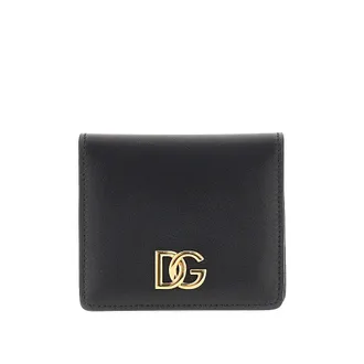 Dolce & Gabbana Leather bi-fold cardholder with logo Woman One Size