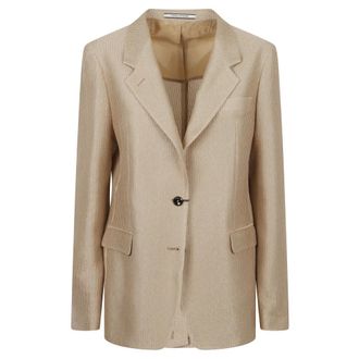 Tagliatore Dames, Jassen, Beige, Maat: M Leer