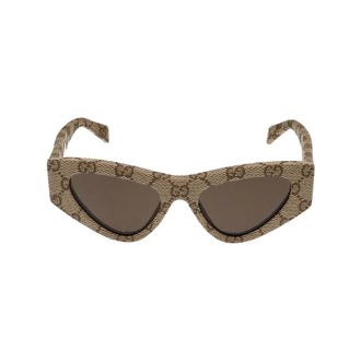 Gucci Sunglasses, female, Beige, Size: 53 MM Gg2019S Sunglasses