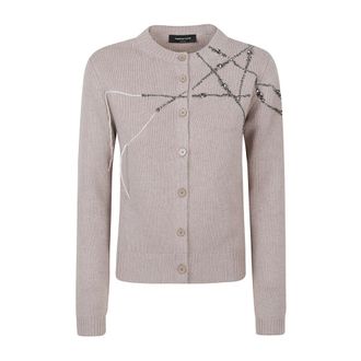 Fabiana Filippi Truien & Vesten, Dames, Beige, XS, Wol, Platinum Cardigan