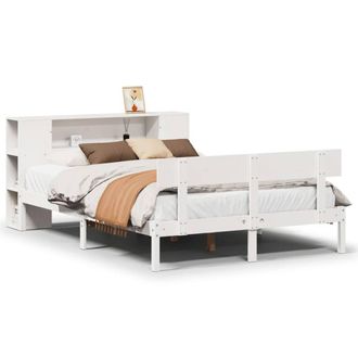 Berkfield Home Bookcase Bed without Mattress White 140x200 cm Solid Wood Pine