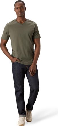 Pact Organic Cotton Softspun Essential V-Neck Tee in Dusted Green at Nordstrom, Size Xx-Large