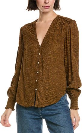 Bella Dahl Smocked Cuff Shirt