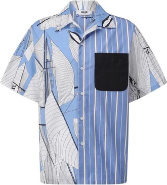 Msgm Msgm, Heren, Overhemden, Veelkleurig, Maat: XL Katoen