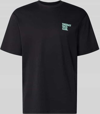 Only & Sons Relaxed Fit T-Shirt aus reiner Bio-Baumwolle Modell FRED in Black, Gr&ouml;&szlig;e XXL