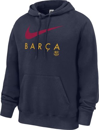 Nike Barcelona Club Fleece Nike Mens Pullover Hoodie in Blue | M31233P062FCBC-NVY