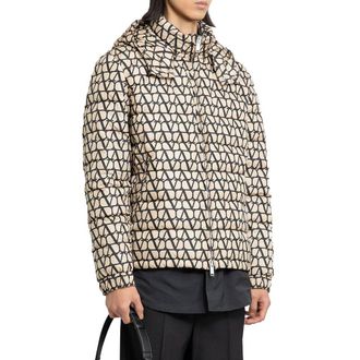 Valentino Garavani Mens Beige Polyamide Coat Clothing