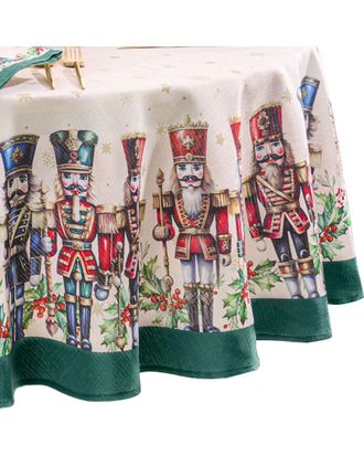 Elrene Royal Nutcracker Tablecloth -Round