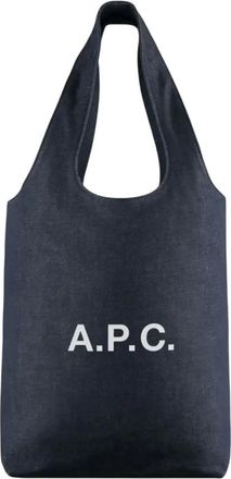 A.P.C. Ninon Small Tote - female - A.P.C. - Shopping Bags - Blue - ONE SIZE - Bags