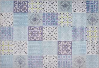 Beliani Beliani - Alfombra De Tela Multicolor 140 X 200 Cm Patchwork Rectangular Coastal Inkaya