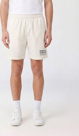 Sporty & Rich Pantaloncini sportivi in cotone con vita elasticizzata e logo