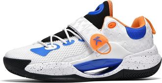 Generic Mens High Top Basketball Shoes with Anti Slip Shock-Absorbing Breathable Outdoor Training Boots Walking Shoes(White,4.5 UK)