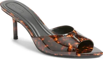 Open Edit Micah Heeled Sandal in Brown Tortoise at Nordstrom, Size 9