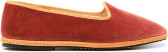 Scarosso William IV velvet loafers - men - Velvet/Cotton/Rubber - 46 - Orange