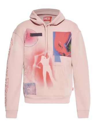 Diesel Hoodie met print - Roze