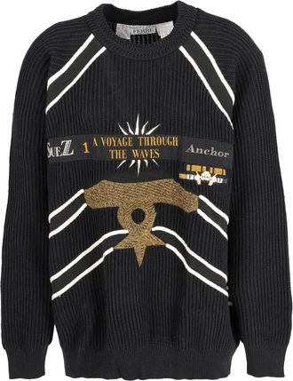 Gianfranco Ferre Maglione a coste - Nero