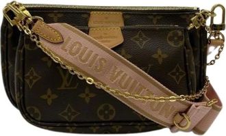 Louis Vuitton Pre-owned Cross Body Bags, female, Brown, Size: ONE SIZE Pre-owned Monogram Pochette Shoulder Bag