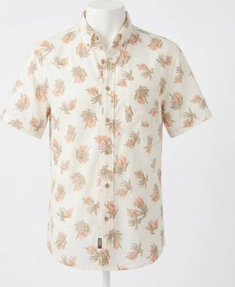 Faherty Short-Sleeve Breeze Shirt In Sunlit Palm & Waves