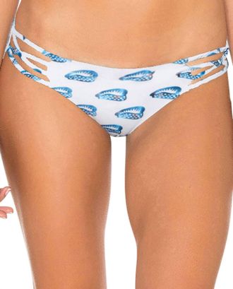 Stone Fox Swim Gypsy Braided Cheeky Bikini Bottom In Sfs Conch Shell