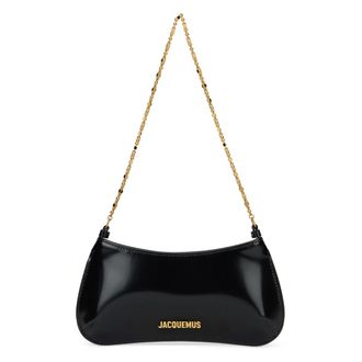Jacquemus Shoulder Bags, female, Black, Size: ONE SIZE Le Petit Bisou Chaine