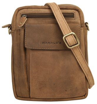 Harolds Umh&auml;ngetasche HAROLDS ANTIC, Damen, Gr. B/H/T: 24cm x 18cm x 7cm onesize, braun (cognac), Leder, gepflegt, Taschen Umh&auml;ngetasche, echt Leder