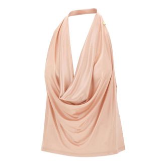 Elisabetta Franchi Sleeveless Tops, female, Pink, Size: L Top