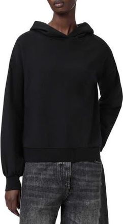 AllSaints Rhinestone Logo Cotton Hoodie in Black at Nordstrom Rack, Size X-Small