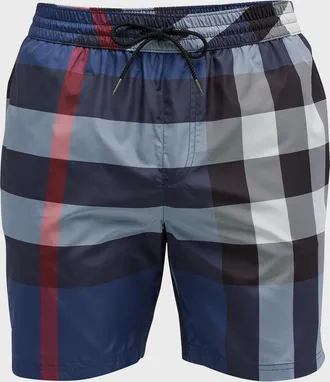 Burberry Men & apos;s Guildes Signature Check Swim Trunks