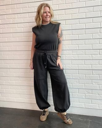Chaser Active Drawstring Jumpsuit In Black