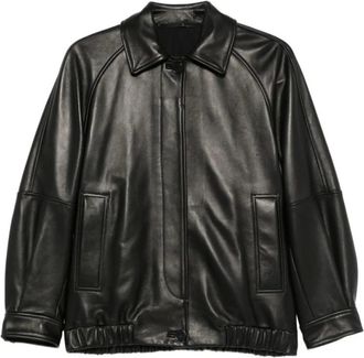 Salvatore Santoro Jassen, Dames, Zwart, XS, Leer, Button-Up Leren Jas