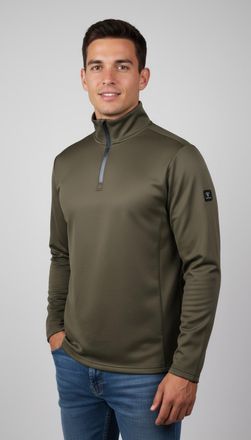 Brunotti Fleecepullover BRUNOTTI Heros Men Fleece, Herren, Gr. S, dusky gr&uuml;n, Obermaterial: 85% Polyester, 15% Elasthan, sportlich, Sweatshirts Fleecepullover