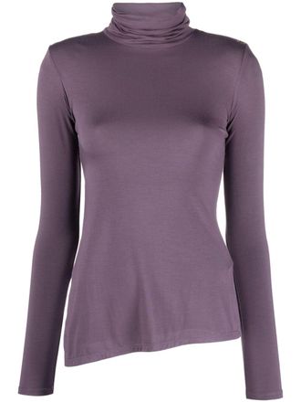 Elisabetta Franchi Top met zijsplit - Paars