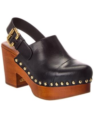 Chlo&eacute; Chloe Jeannette Leather Wedge Mule