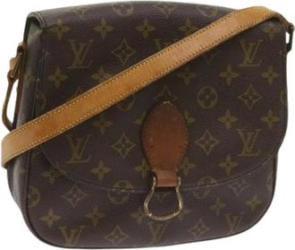 Louis Vuitton Tweedehands Canvas Louis Vuitton tassen - Dames - Vintage Schoudertas - Bruin - ONE Size - Leer - Vintage