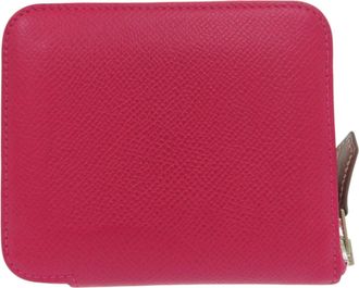 Herm&egrave;s Pink Barenia Leather Epsom Leather Coin Purse/Coin Case (Pre-Owned)