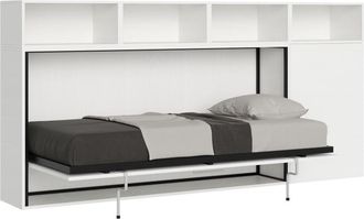 Itamoby Cama individual kando color fresno blanco composici&oacute;n a con colch&oacute;n