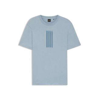 BOSS Logo-artwork T-shirt in cotton jersey