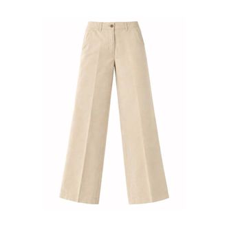 Aspesi Broeken, Dames, Beige, M, Katoen, Wijde broek
