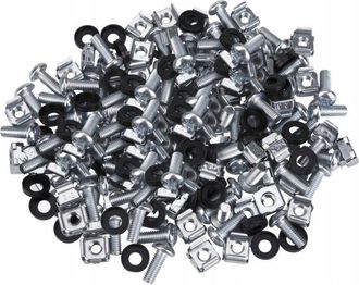 OEM Tuerca Enjaulada M6t2 Cincada Blanca + Arandela 4 Mm + Tornillo Cruz Metal M6x16 Set/1000