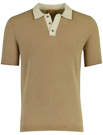 Mos Mosh Poloshirt beige Mos Mosh stretch normale fit
