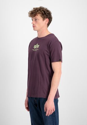 Alpha Industries T-Shirt ALPHA INDUSTRIES Basic T-Shirt ML, Herren, Gr. XXL, lila (plum), Obermaterial: 100% Baumwolle, Shirts T-Shirt
